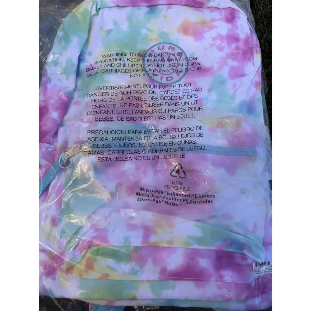 NEW PURA VIDA TIE-DYE CLASSIC Pink Blue Yellow White BACKPACK